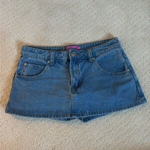 Blue Denim Jean Skort